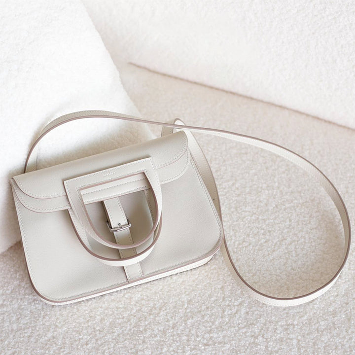 White Leather Mini Halzan Bag | Make Your Own Affordable Designer Bags
