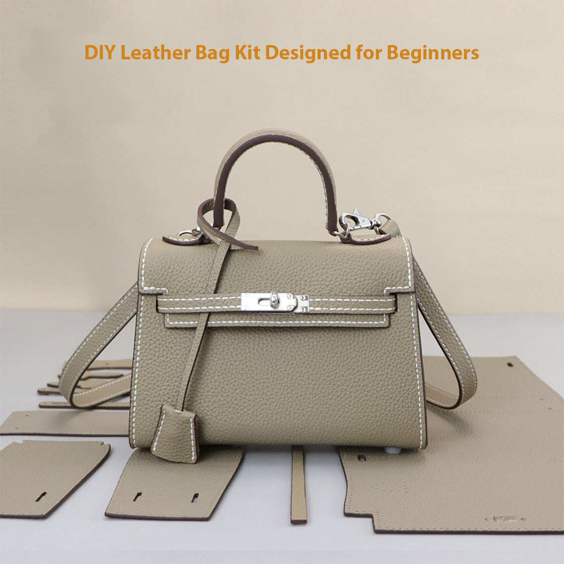 POPSEWING® Top Grain Leather Large Kelli Bag DIY Kit
