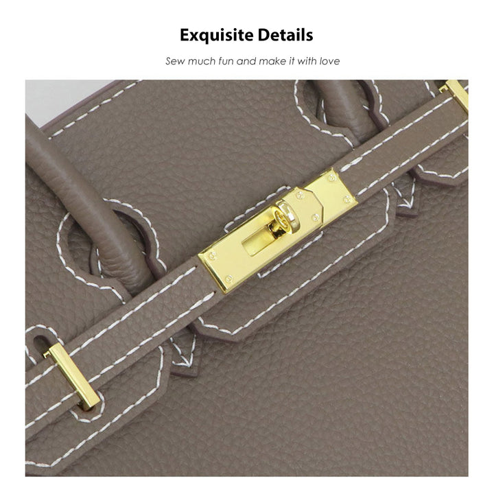 POPSEWING® Top Grain Leather Sellier Platinum Bag DIY Kit