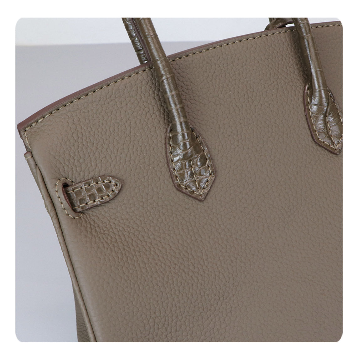 POPSEWING® Top Grain Leather Bi-color Platinum Bag DIY Kit