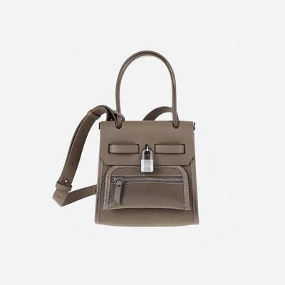 Inspired Taupe Mini Herbag | DIY Leather Kit to Make Your Luxury Bags - POPSEWING®