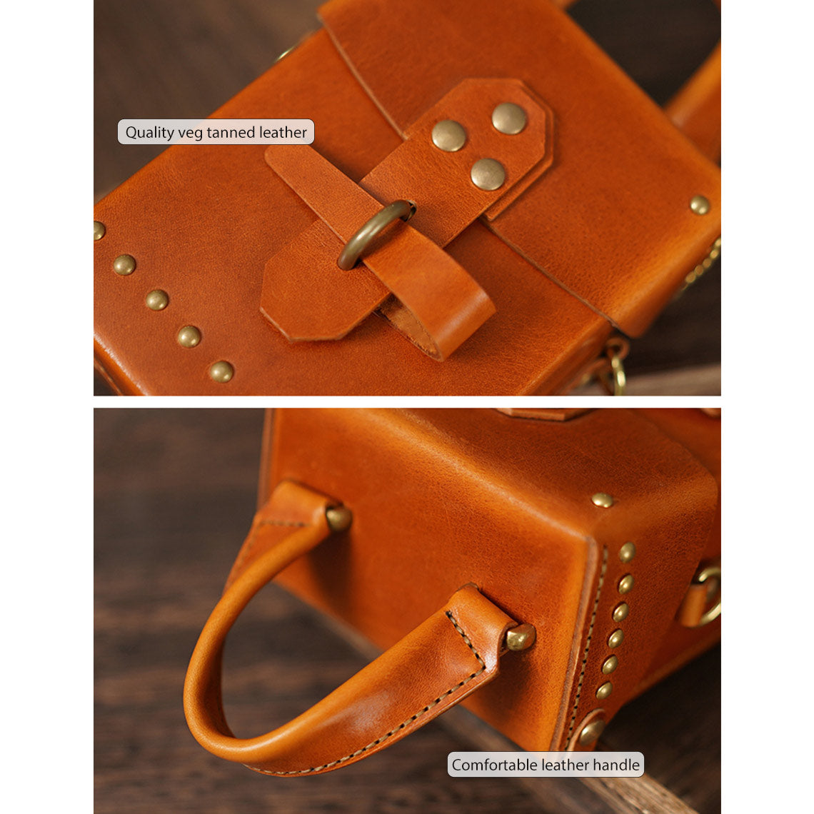 POPSEWING® Vegetable Tanned Leather Rivets Phone Bag DIY Kits