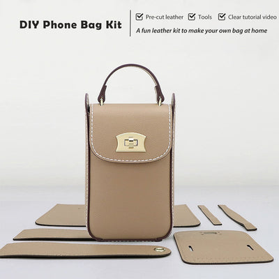 POPSEWING® Top Grain Leather Cell Phone Bag DIY Kits