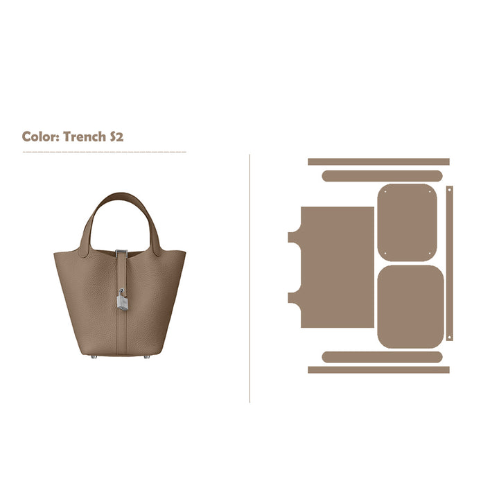 POPSEWING® Full Grain Leather New Picotin Tote Bag - Advanced Kits