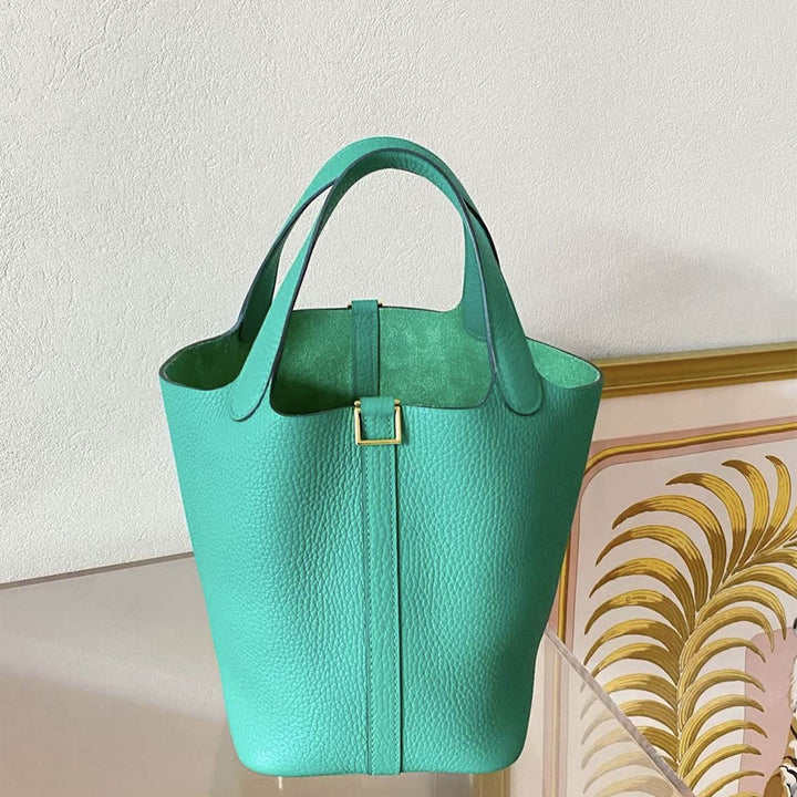 POPSEWING® Full Grain Leather New Lock Tote Bag - Advanced Kits