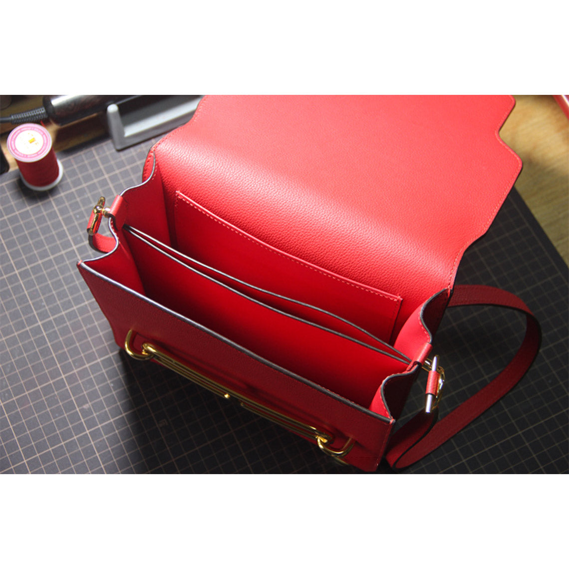 POPSEWING® Full Grain Leather Classic Roulis Bag - Advanced DIY Kits