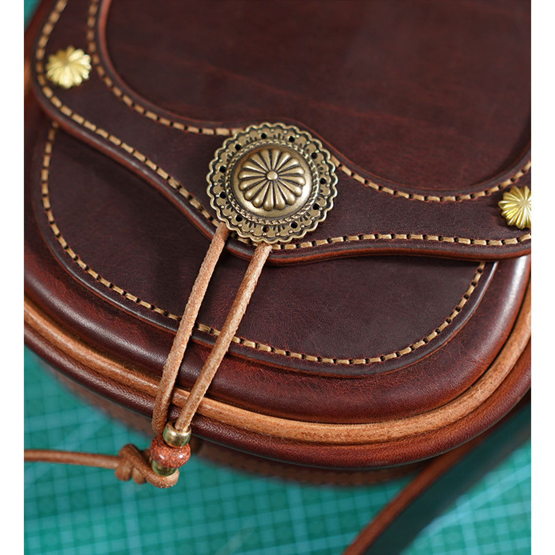 Classic Design Leather Saddle Bag | Real Leather Handmade Bags - POPSEWING®