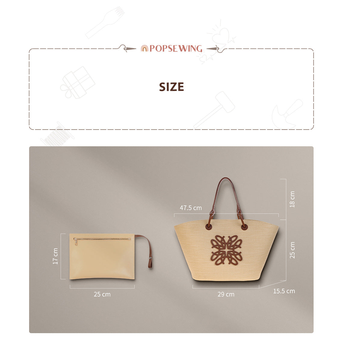 POPSEWING® Tote Bag DIY Kits | Inspired Summer Basket Bag for Women
