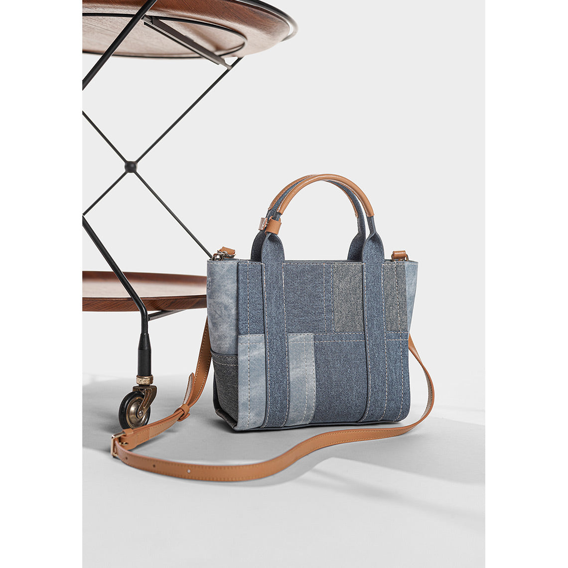Denim Tote Bag Leather DIY Kit | Sewing Bag Patterns – POPSEWING®