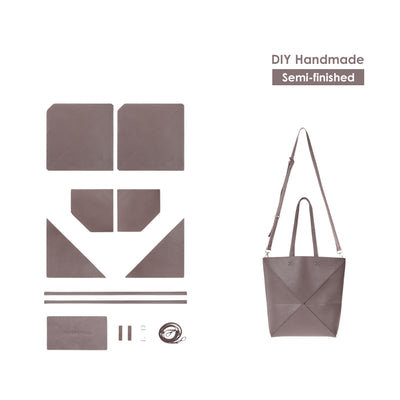 DIY Tote Bag Kit | Puzzle Fold Tote Bag DIY Leather Kit - POPSEWING®