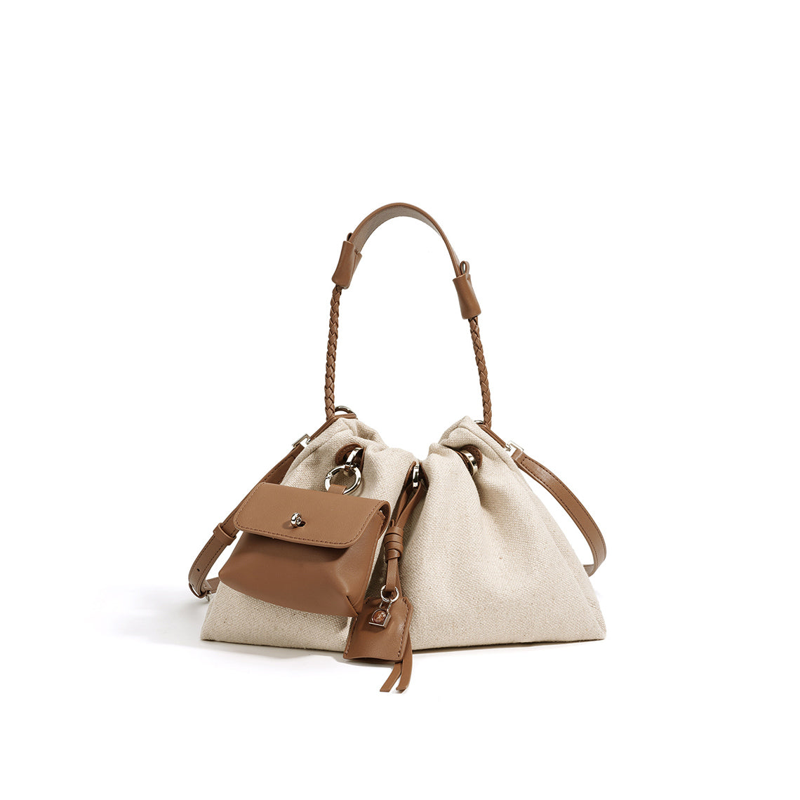 Canvas Leather Women Drawstring Bag – POPSEWING®