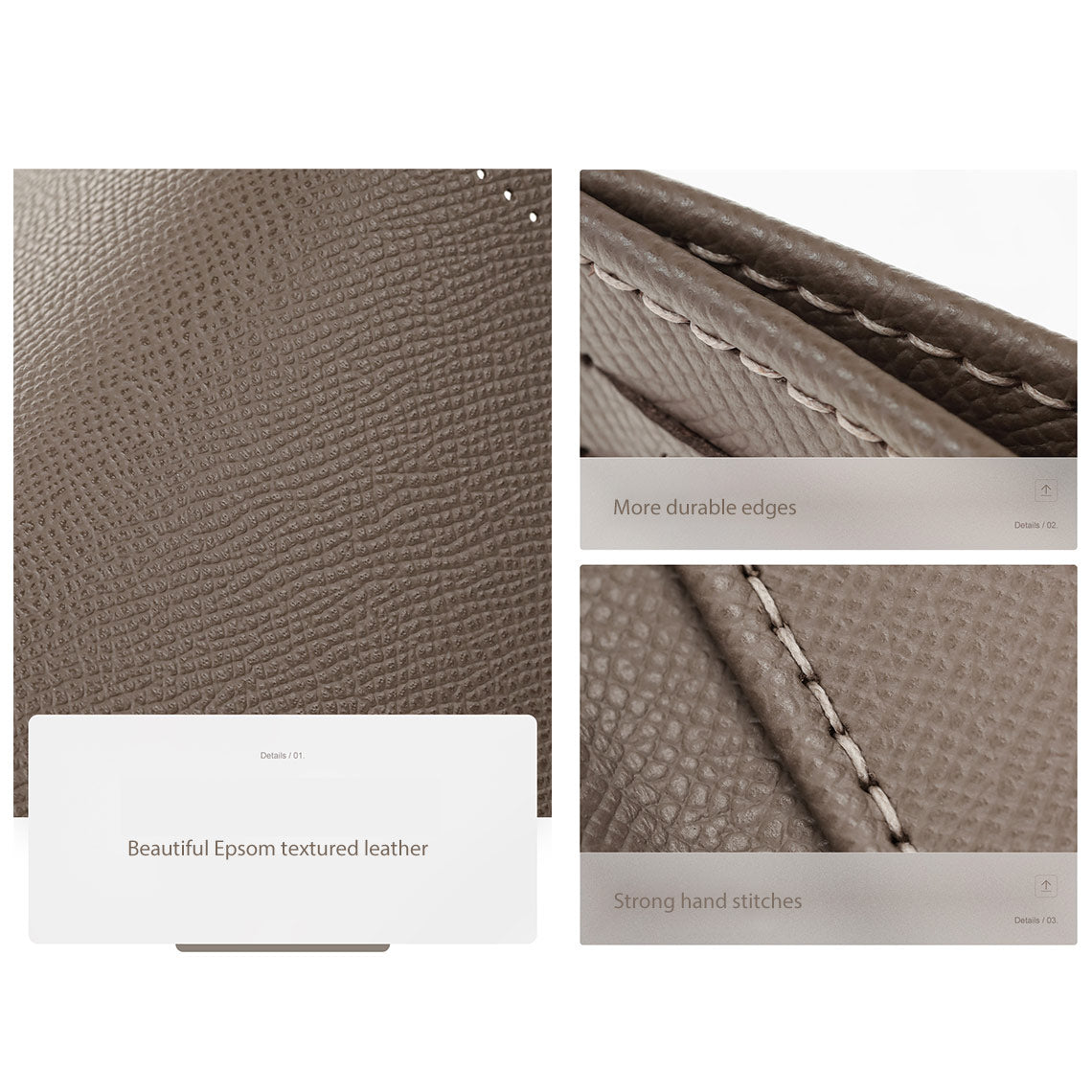 POPSEWING® Top Grain Leather Simple Bifold Wallet DIY Kits