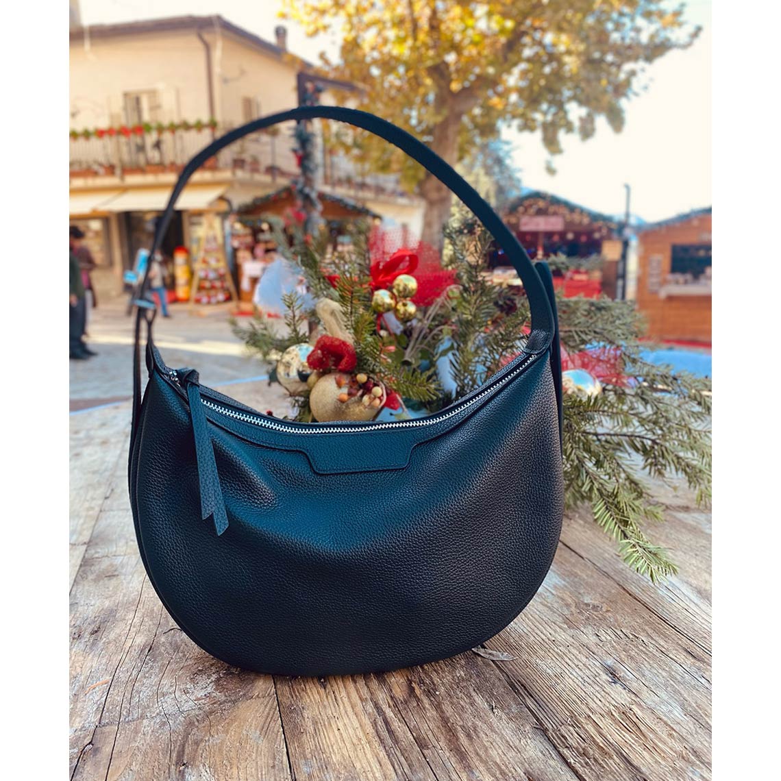 Leather Simple Hobo Bag | Women Shoulder Bag & Handbag