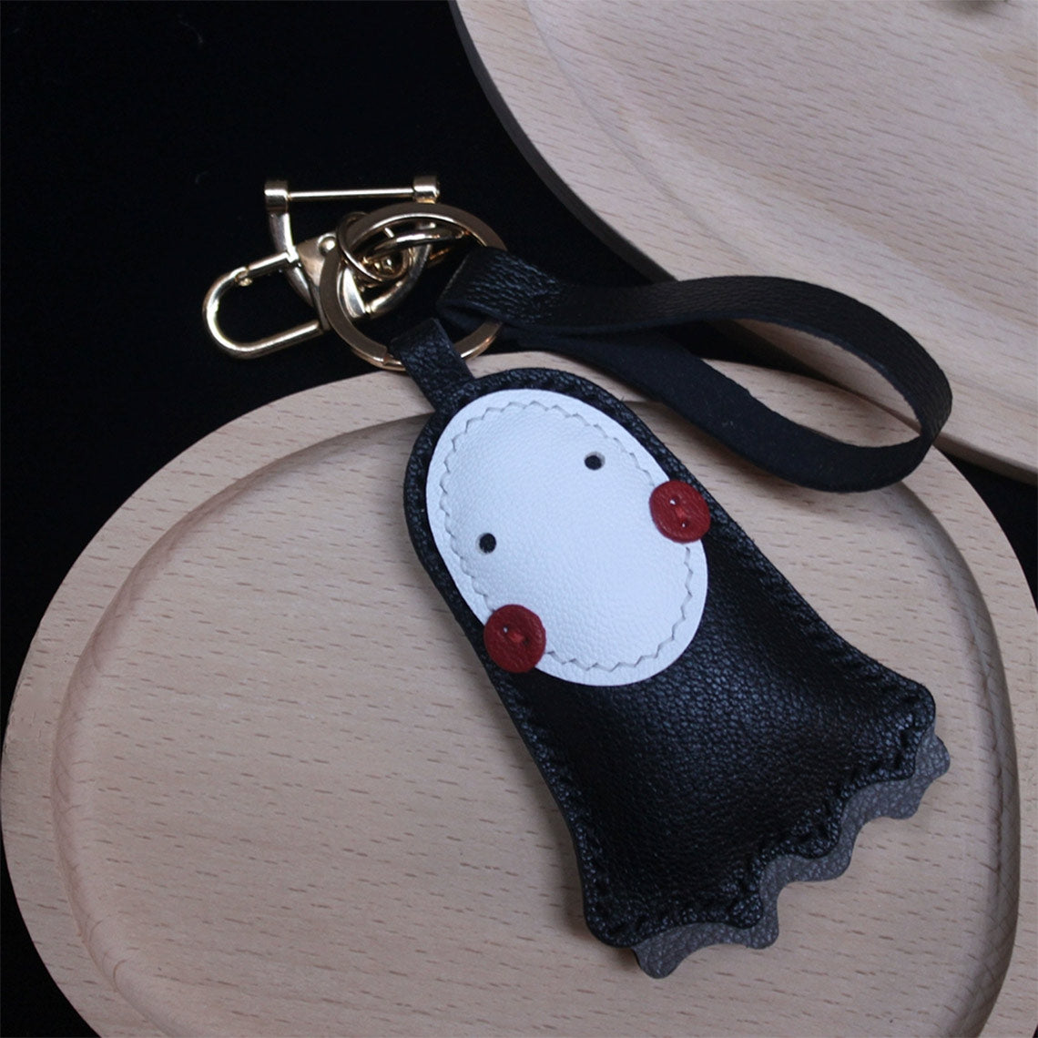 No Face Leather Keychain Handmade | Unique Leather Keychains