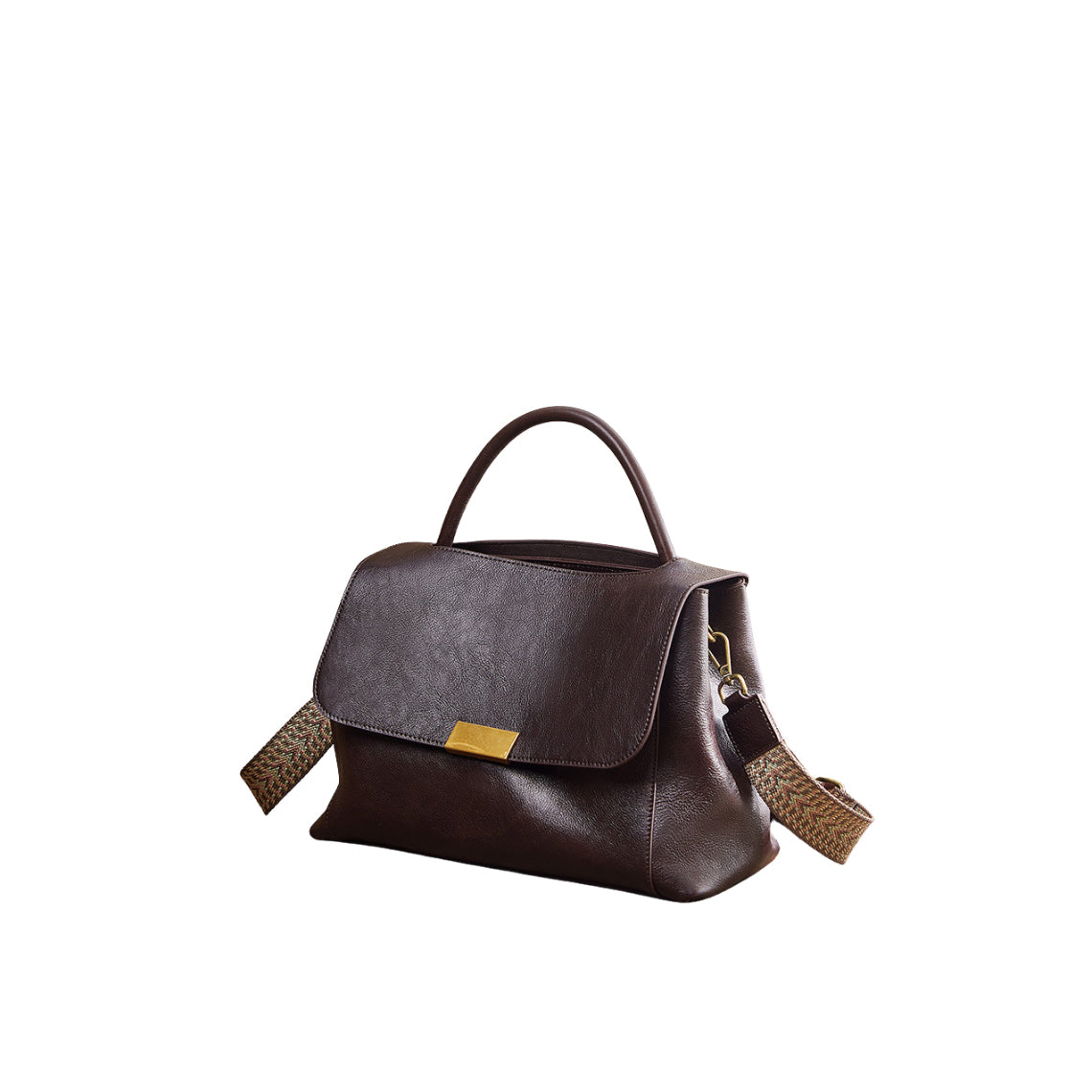 Vegetable Tanned Leather Distressed Top Handle Bag