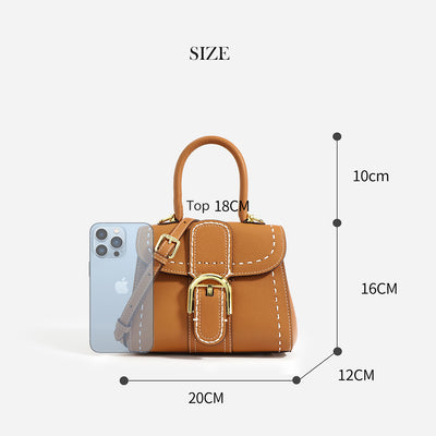 Top Grain Leather Saddle Crossbody Bag
