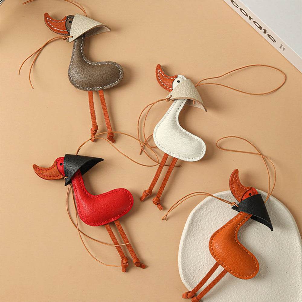 Birds leather bag charm | DIY leather kits