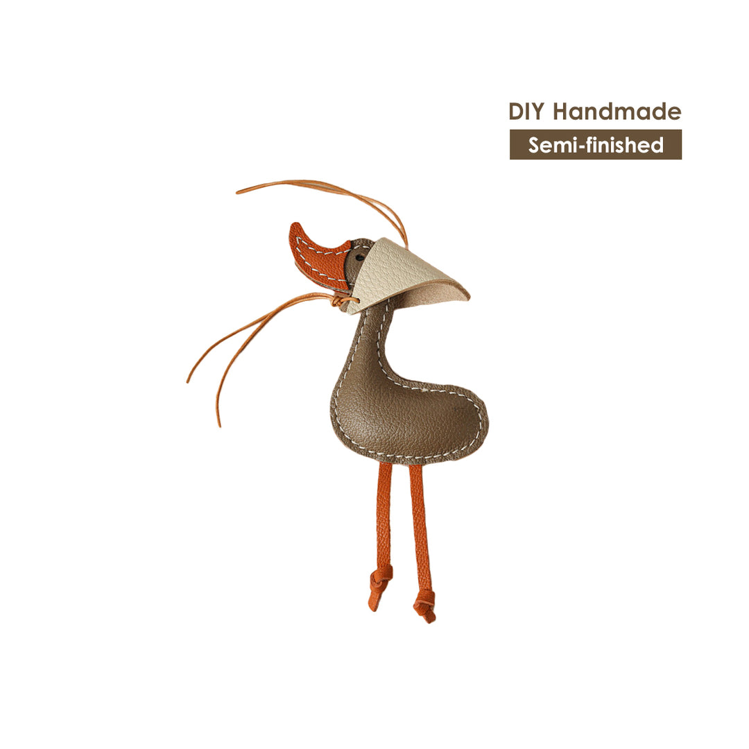 Leather bag charm | Cute flamingo design leather charm - POPSEWING®