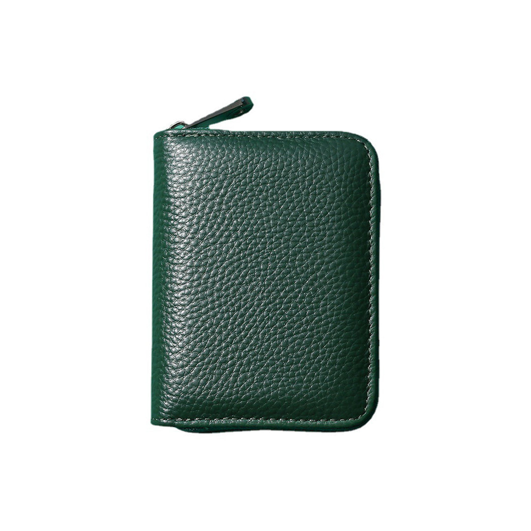 Leather Women Green Card Holder