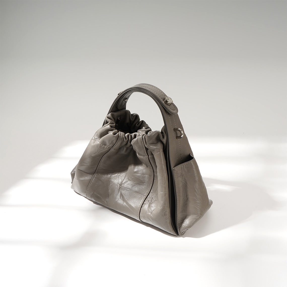Top Grain Leather Women Cloud Handbag