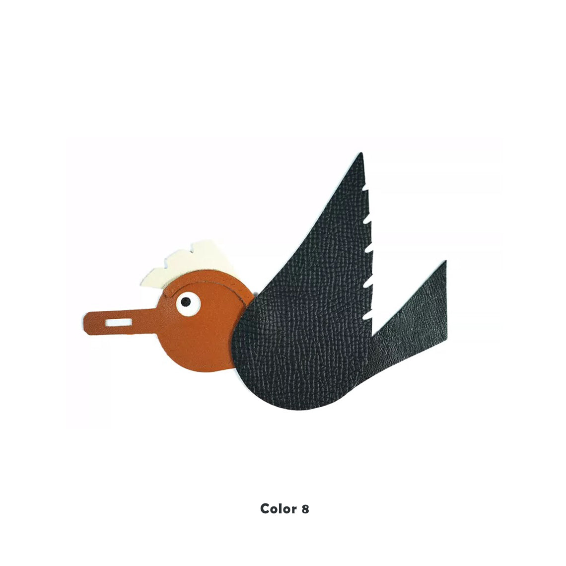 Hermes Birdy Charm Inspired DIY Leather Kit Black Orange