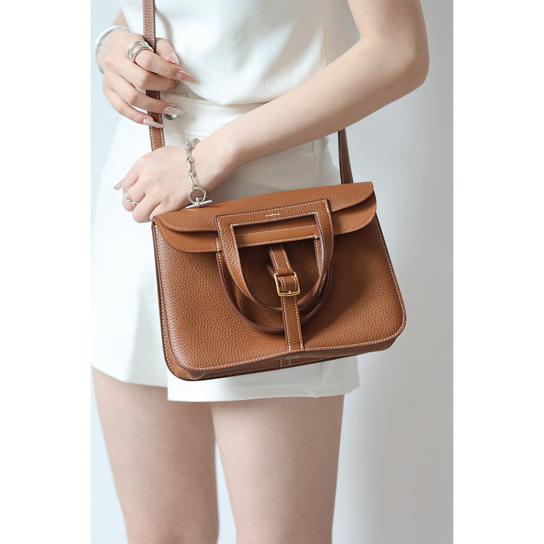 Handmade Leather Classic Horseshoe Bag for Women