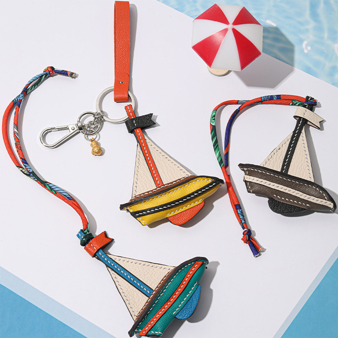 Sailboat Leather Bag Charm | Design Bag Charm Accessory - POPSEWING®