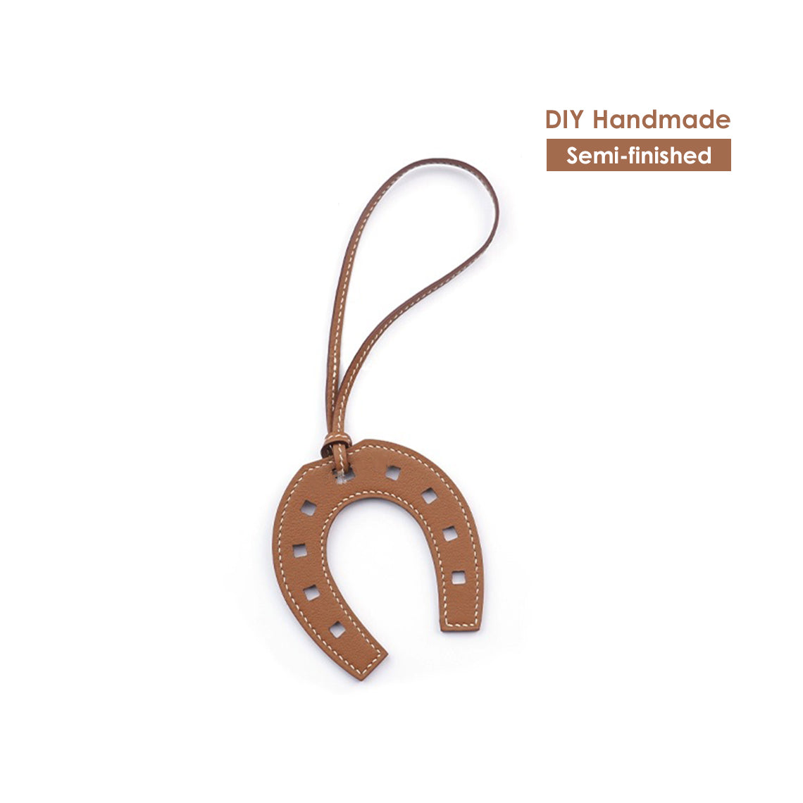 Paddock Horseshoe Leather Bag Charm DIY Kit | Handmade Luxury