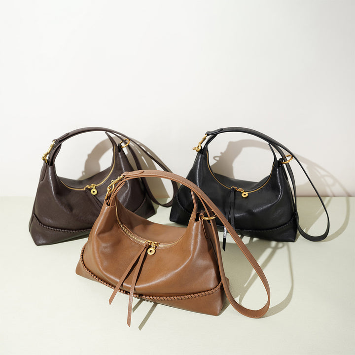 Leather Women Hobo Shoulder Bag