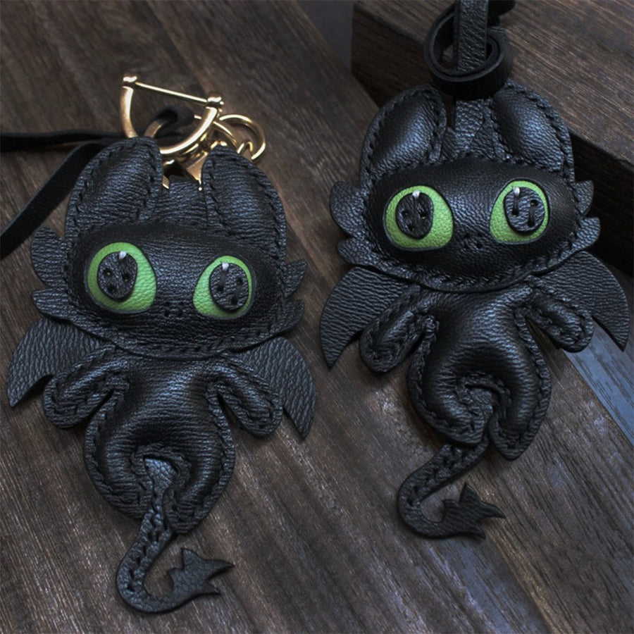 Toothless Diy Keychain Anime Dragon Leather Keychain DIY Kits - POPSEWING®