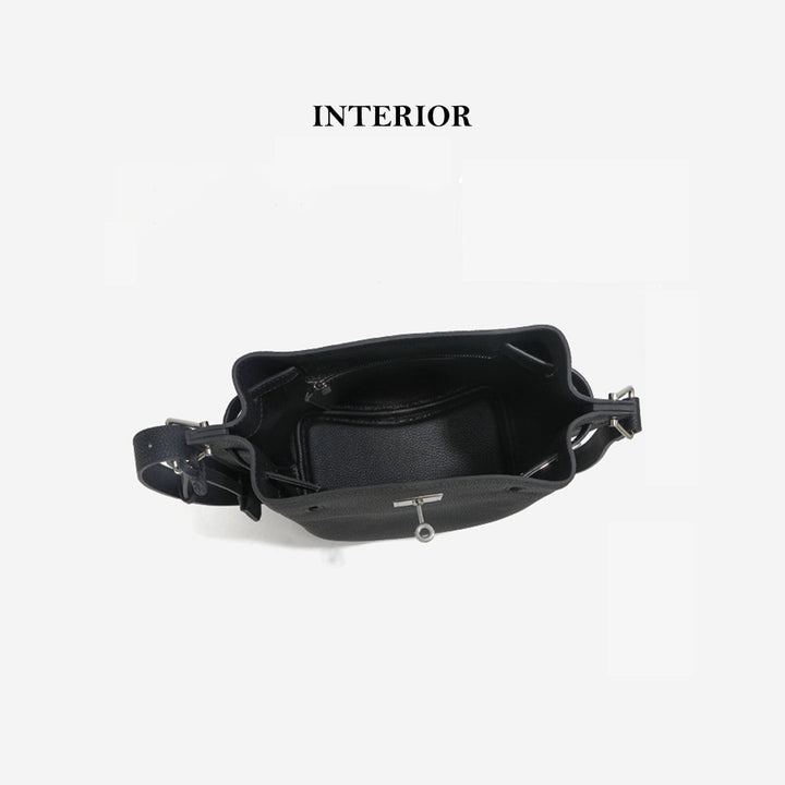 Women Leather Bucket Bag Interior - POPSEWING®