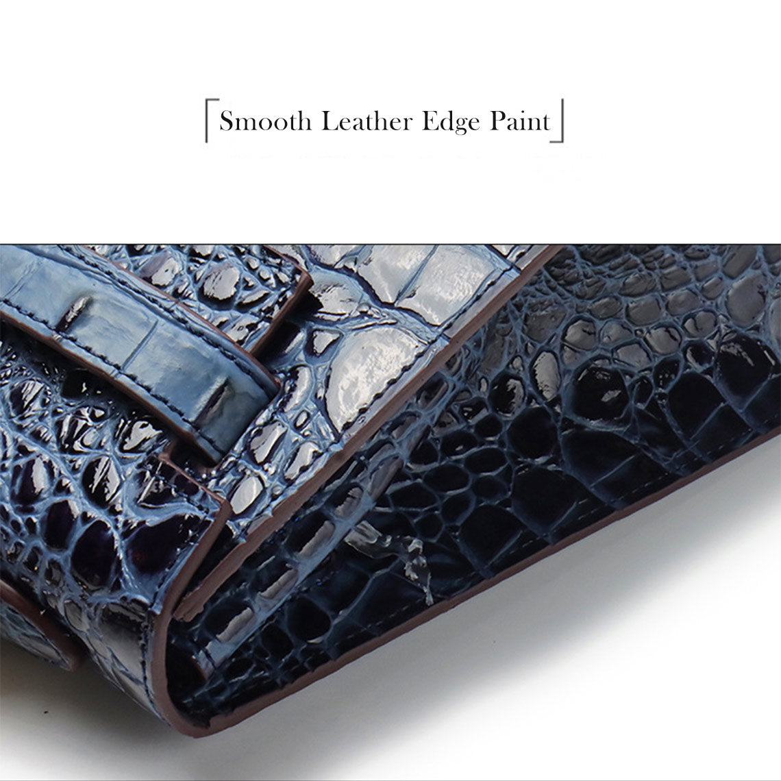 New Crocodile Embossed Leather Inspired Kelly Bag