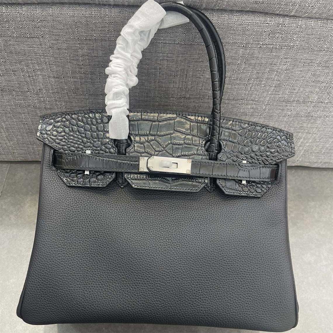 Inspired Croc Flap Designer Handbag | Classic Leather Bags
