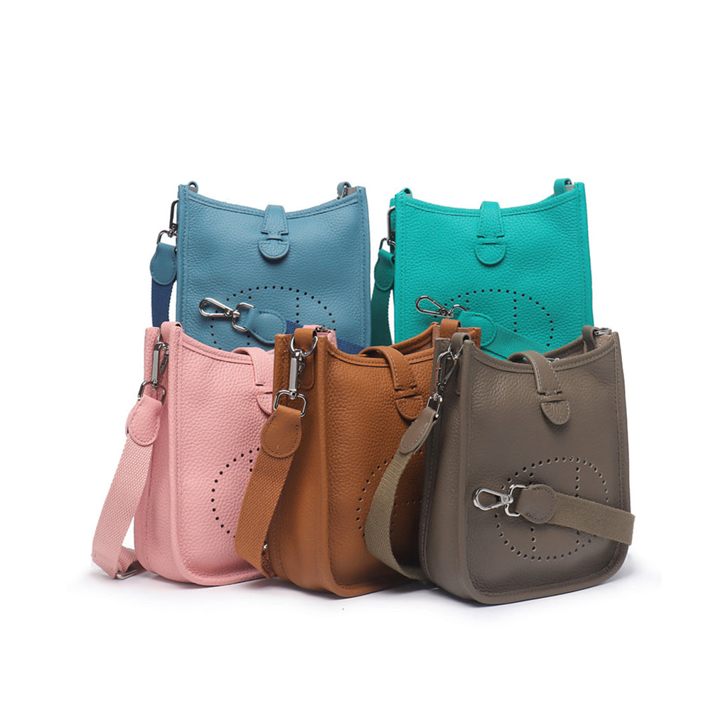 Evelyne Bag DIY Leather Kit - Mini Crossbody Bag Pink Grey