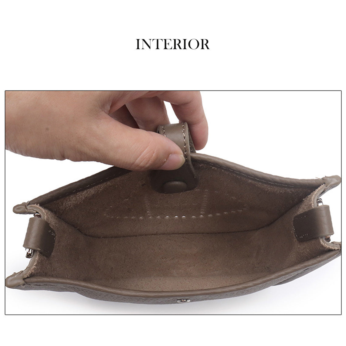 Top Grain Leather Inspired Evelyne Crossbody Bag
