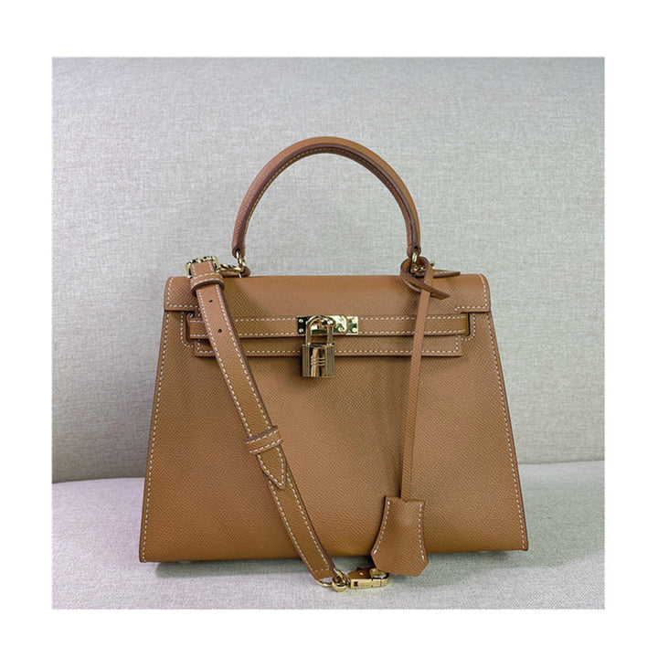 Top Grain Leather Epsom Inspired Kelli Handbag