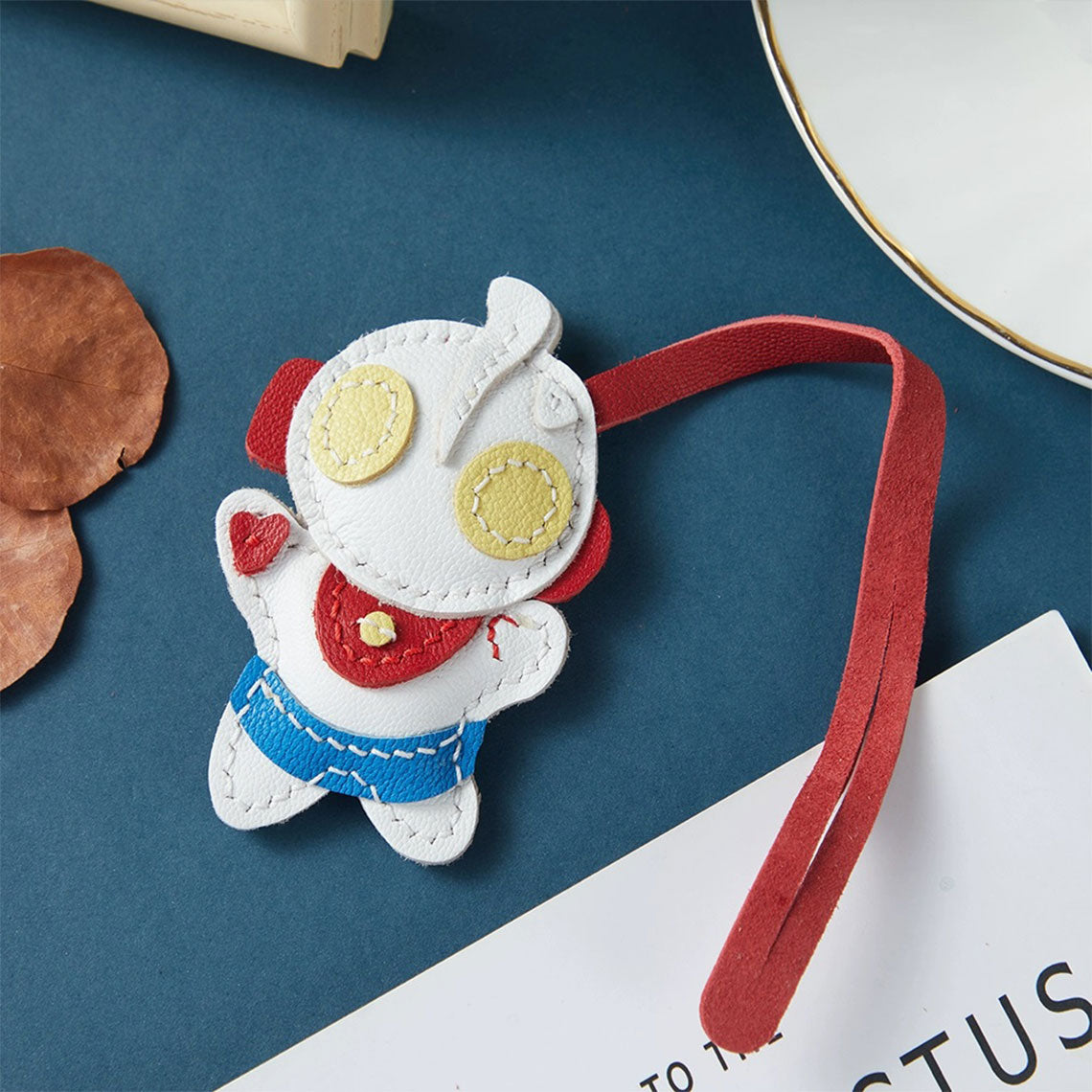 Ultraman Blue, Handmade Ultraman Leather Keychain, Fun Gifts - POPSEWING®