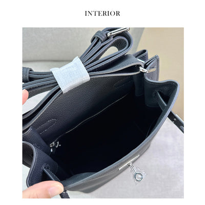 Women Leather Bucket Bag Interior - POPSEWING®