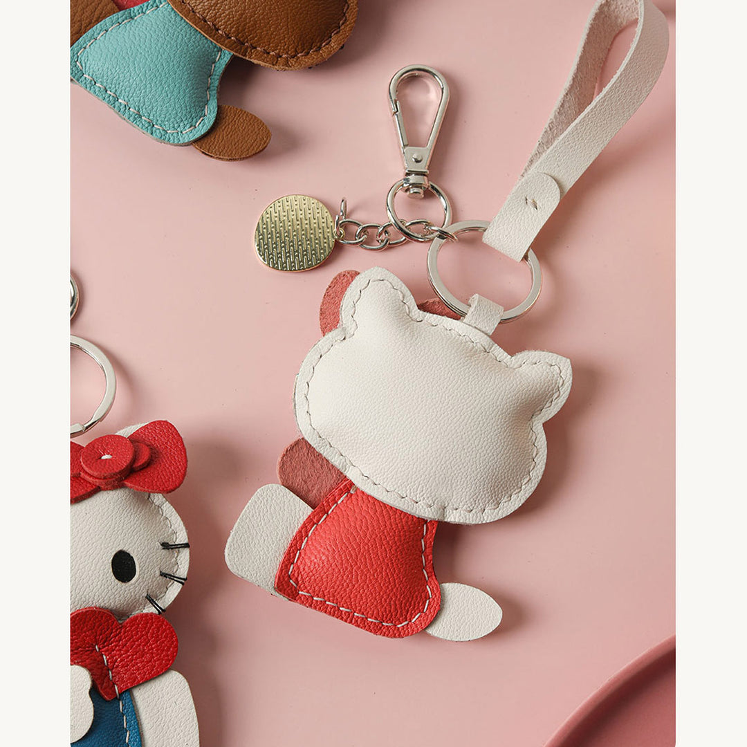 POPSEWING® Sheep Leather Loving Heart Kitty Keychain DIY Kit