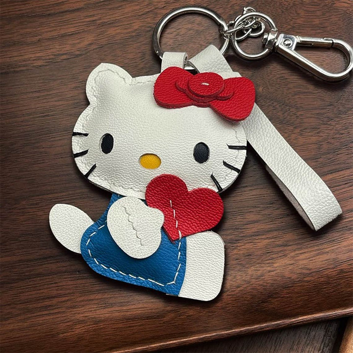 Sewing Leather Hello Kitty Keychain DIY Patterns | Beginner-friendly Project - POPSEWING®