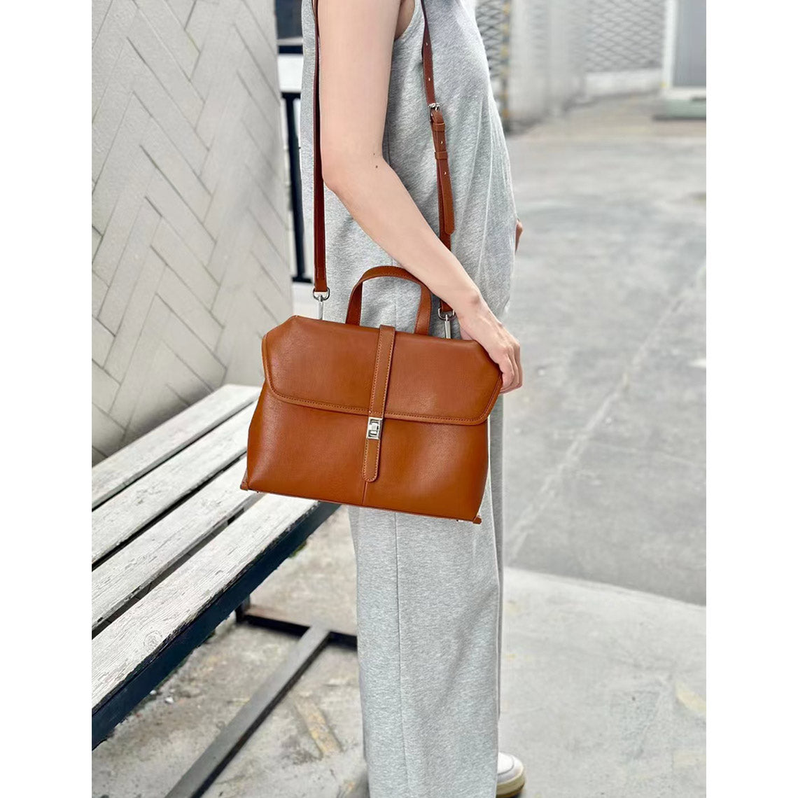 Leather Automne Commute Crossbody Bag