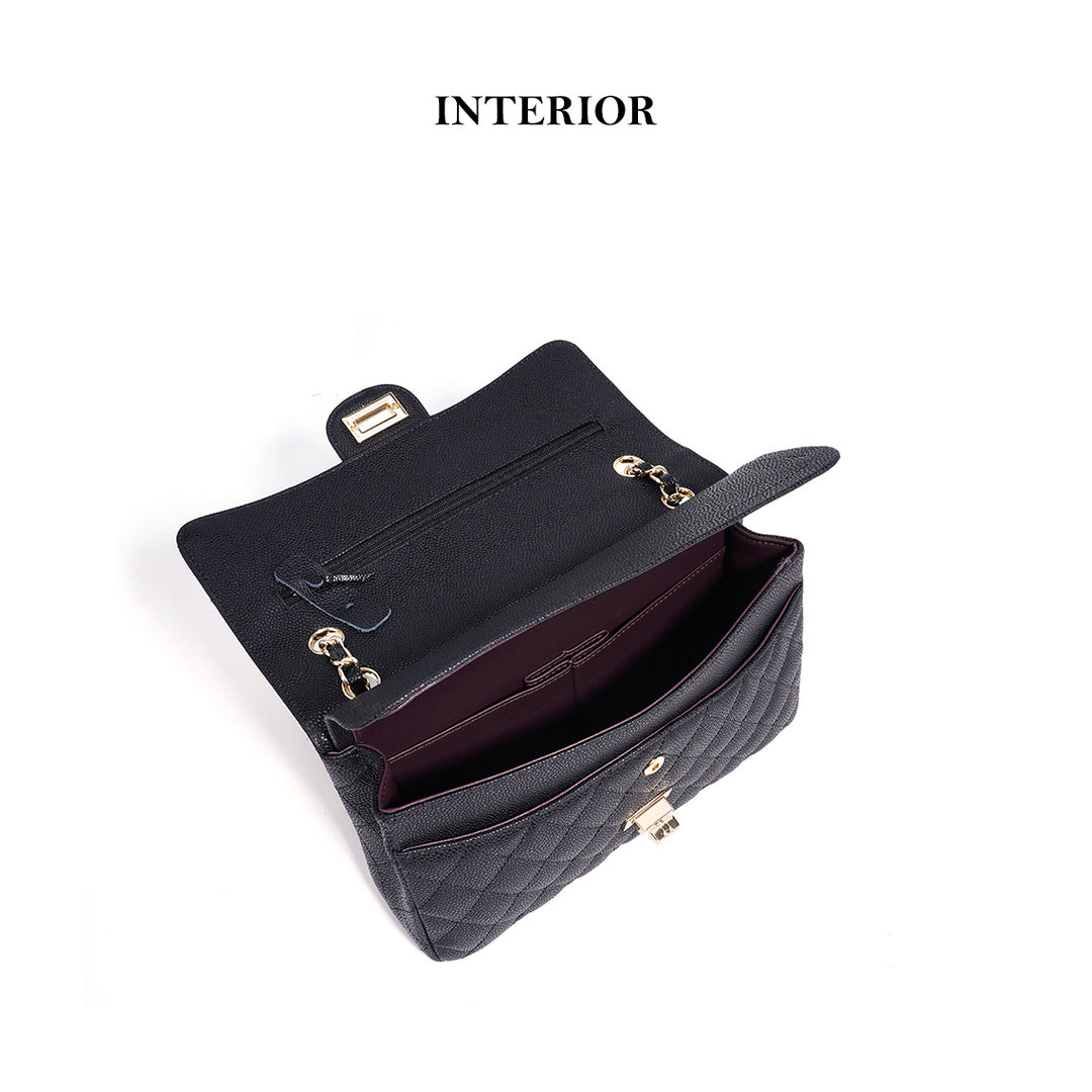 Textured Leather Inspired 2.55 Chain Bag