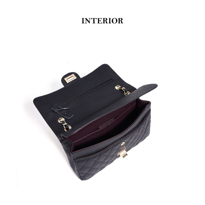 Textured Leather Inspired 2.55 Chain Bag
