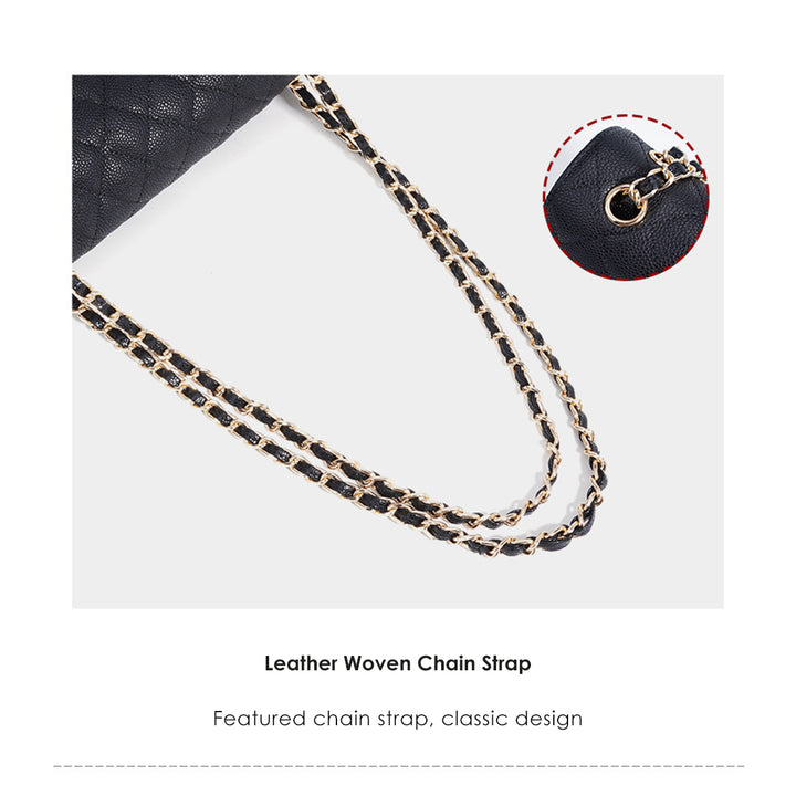 Textured Leather Inspired 2.55 Chain Bag