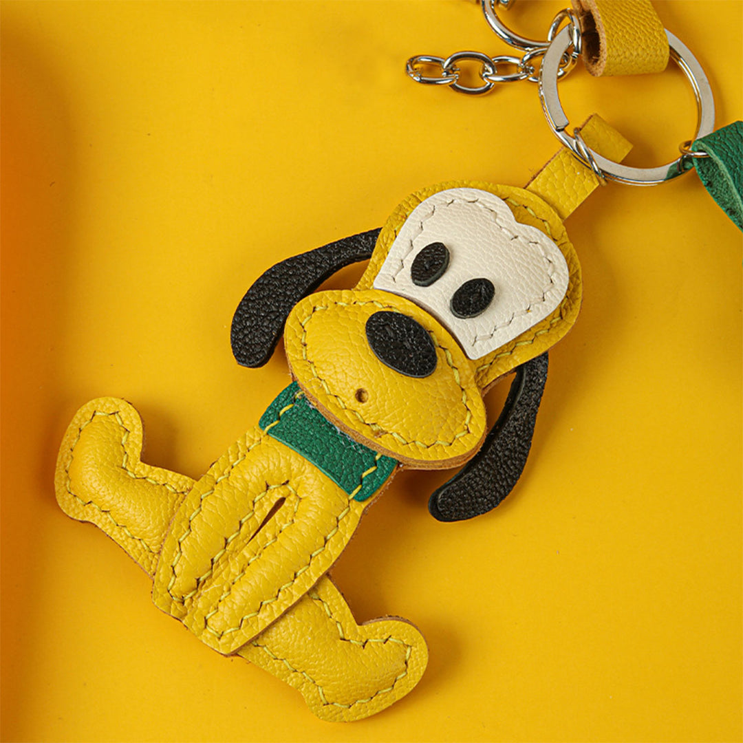 Leather keychain | Dog Keychain