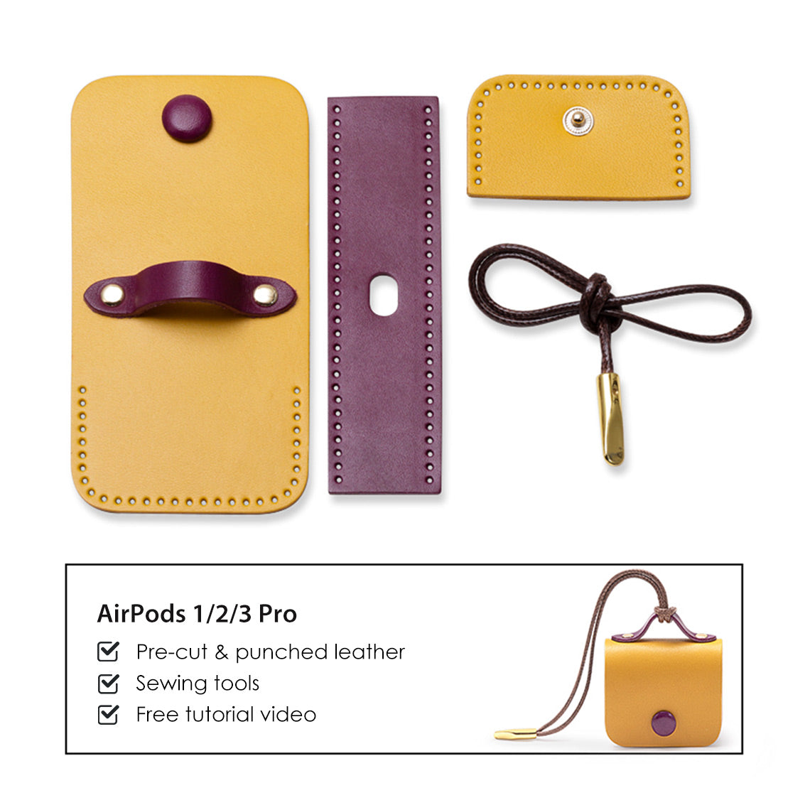 Mini Bag Leather Patterns | AirPods Pro Leather Holder - POPSEWING®