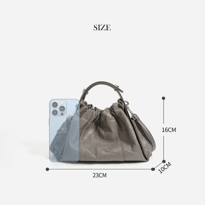 Top Grain Leather Women Cloud Handbag