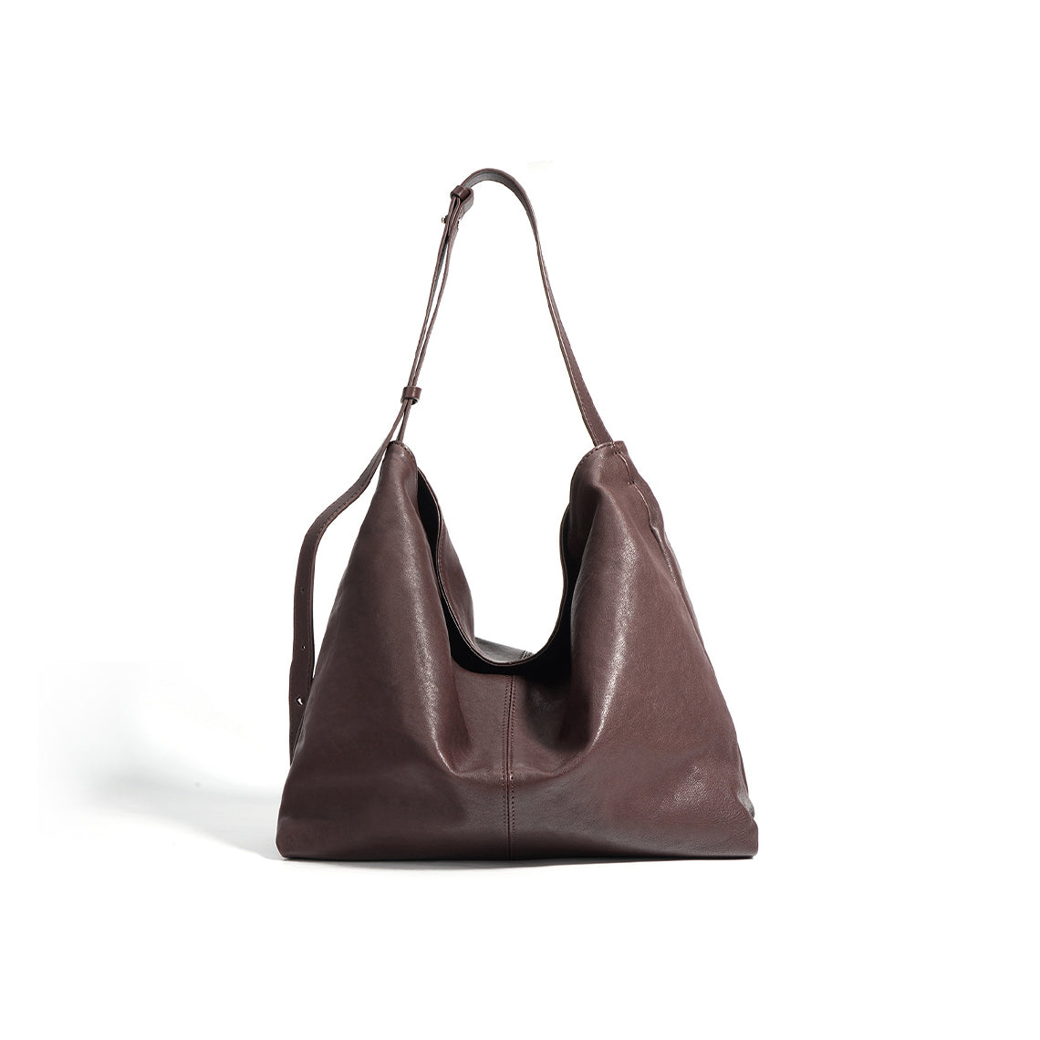 Genuine Leather Oversize Tote Bag Large Leather Hobo Bag POPSEWING