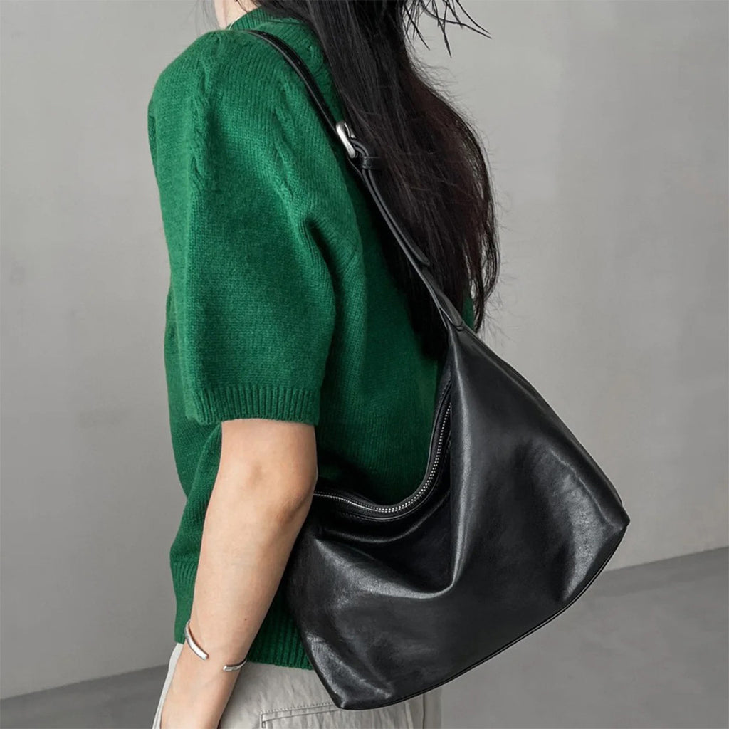 ★OVHEE★ Mignon Shoulder bag Black Mignon Hobo bag Hobo black leather bag | Genny