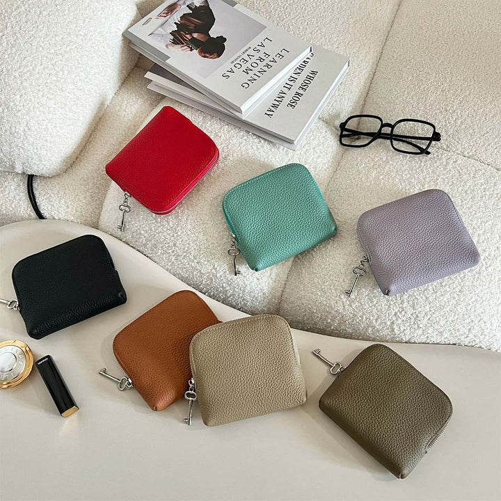 Top Grain Leather Small Jewelry Purse